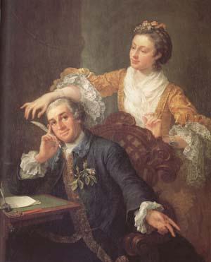 HOGARTH, William David Garrick and his Wife (mk25) Sweden oil painting art